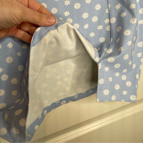 Nordstrom Blue Ditsy Floral Bodycon Mini Skirt S - Picture 6 of 14